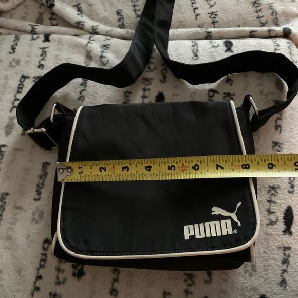 Puma black nylon adjustable strap crossbody bag unisex - Picture 2 of 11